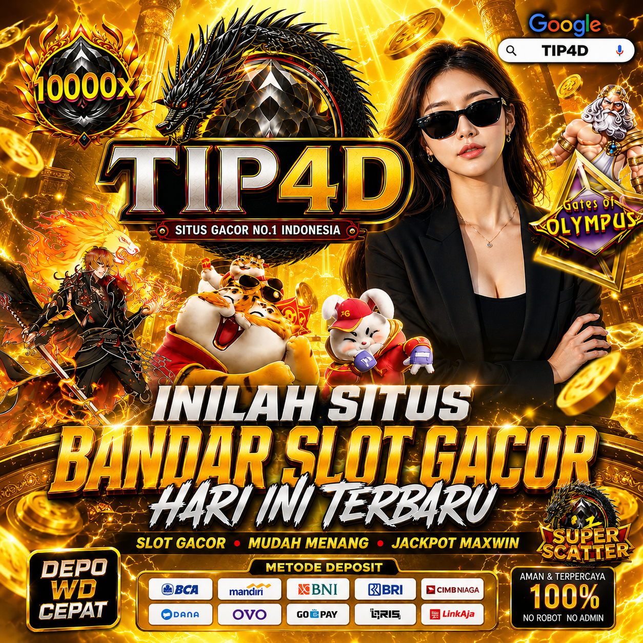 TIP4D Rekomendasi Slot Gacor Hari Ini untuk Berbagai Provider Populer