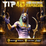 Poster Promosi TP4D Menampilkan Karakter Anubis, Nuansa Emas, dan Informasi Situs Togel Online Bertema Terpercaya