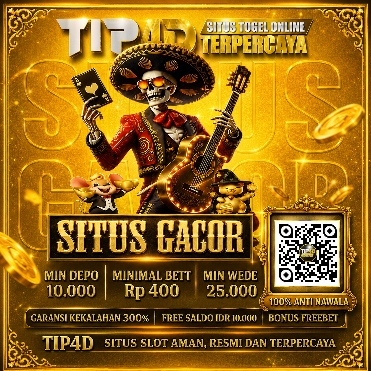 TIP4D Link Resmi Slot Gacor Online Hari Ini Gampang Maxwin Dari Modal Receh